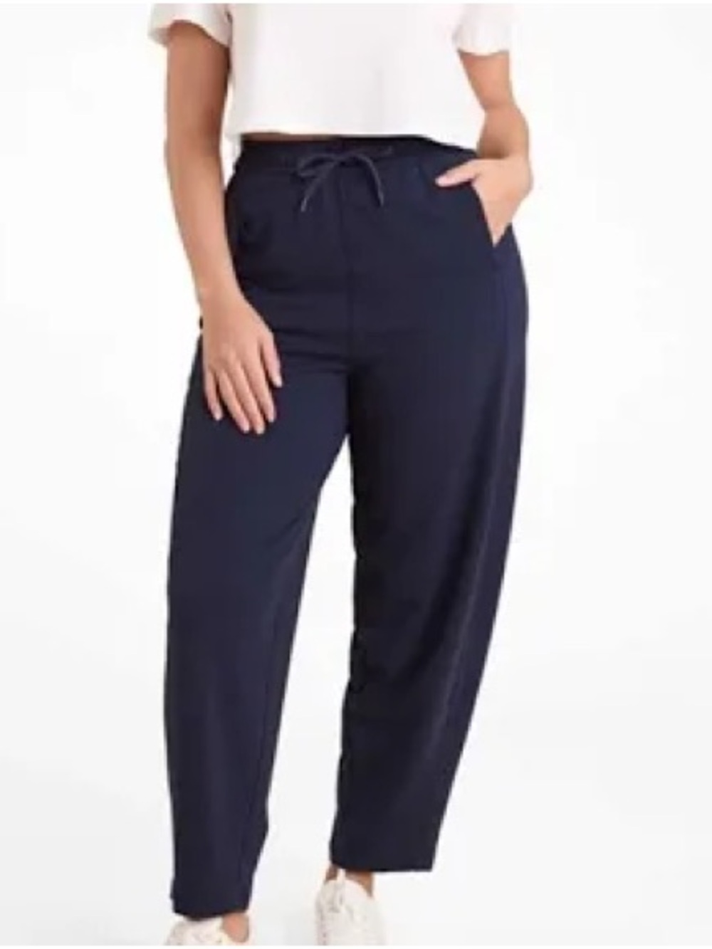 nuuds Navy Drawstring Boyfriend Jogger Sweatpants Size L